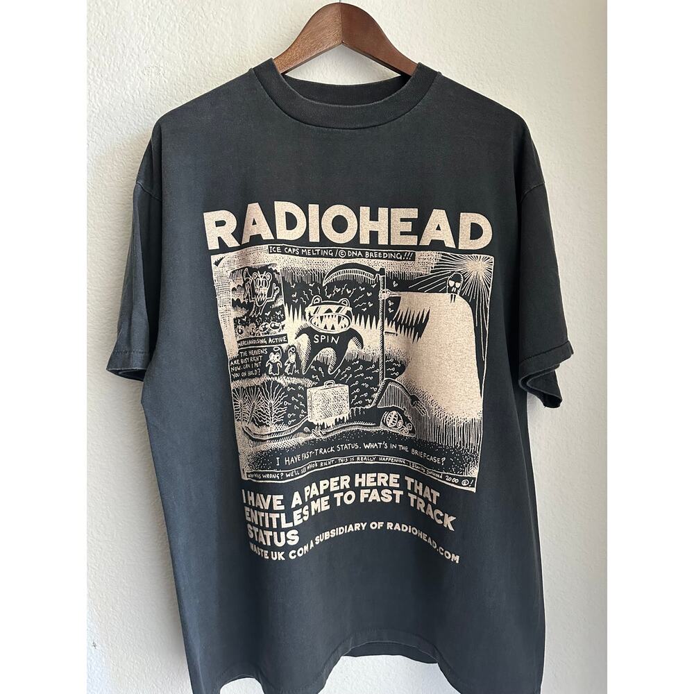 Radiohead "Fast-Track" Vintage T-shirt Reprint Brockum Tag Single Stitch Shirt